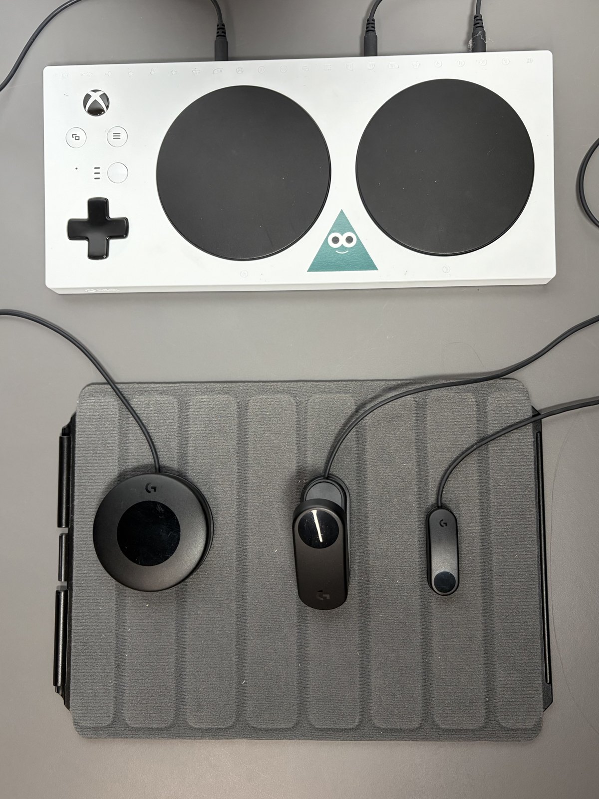 Adaptive controller with external input buttons