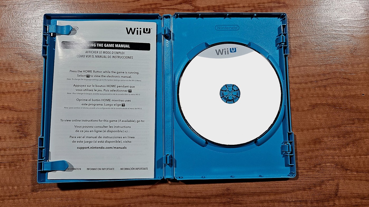 A game disc, illustrating a physical game purchase